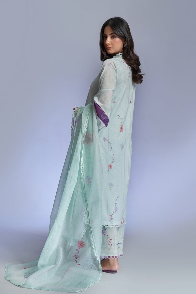 The Affordables By Mariam Malik Stitched 3 Piece Digital Printed Lawn Collection'2025-Icy Mint