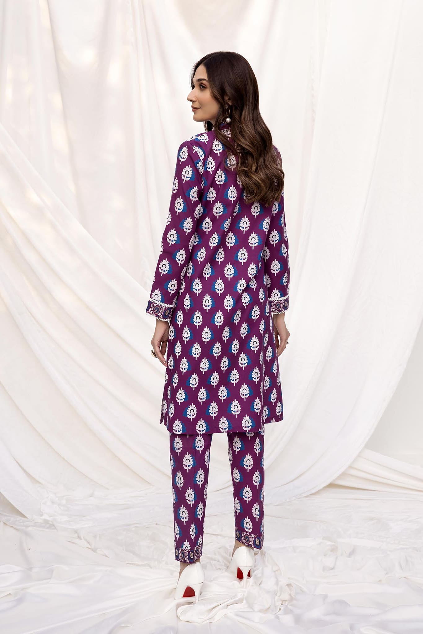 Blumm by Esra Stitched 2 Piece Printed Cambric Chp-02 Collection'2022-B-04-Purple