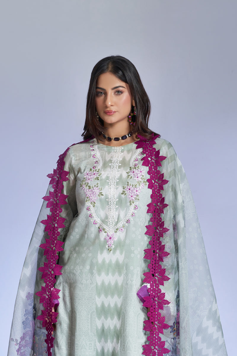 The Affordables By Mariam Malik Stitched 3 Piece Digital Printed Lawn Collection'2025-Icy Mint