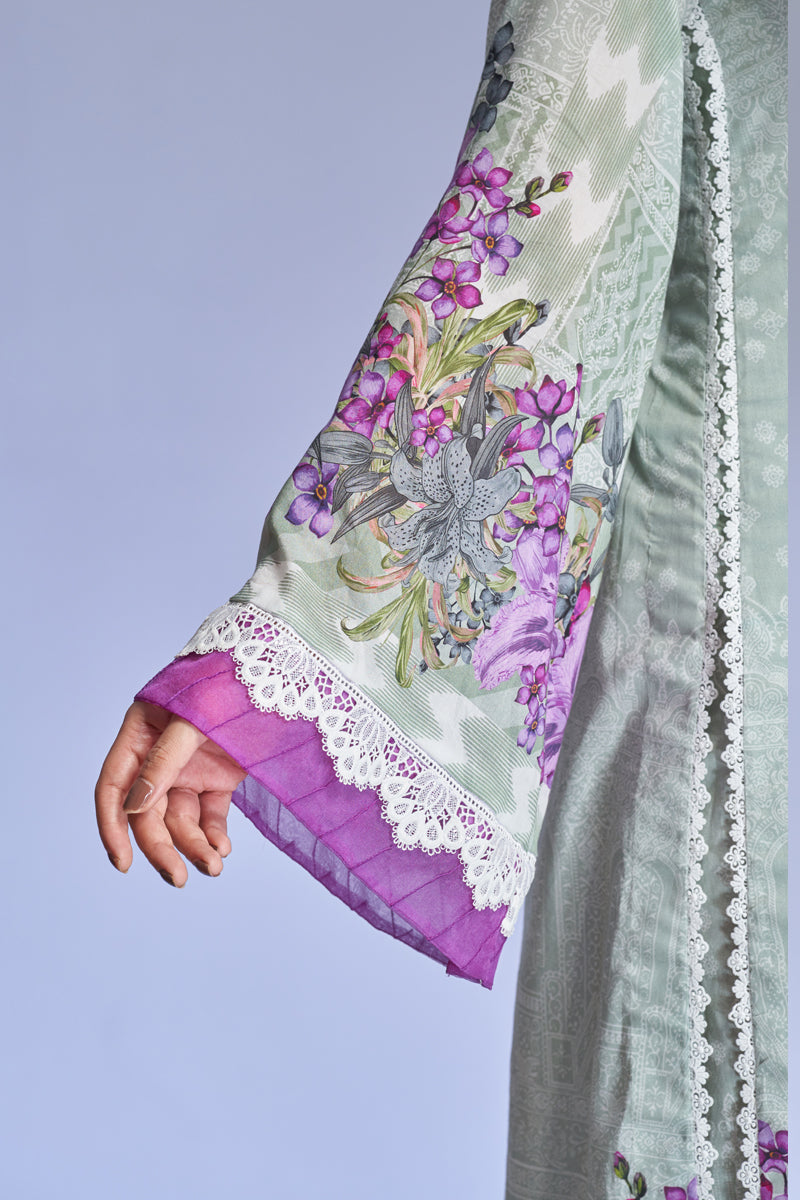 The Affordables By Mariam Malik Stitched 3 Piece Digital Printed Lawn Collection'2025-Icy Mint