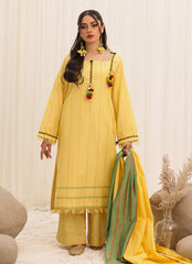 Zlooms 3 Pc Yarn Dyed Unstitched Suit - ZL25-C10-01
