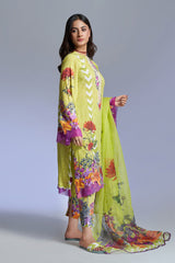 The Affordables By Mariam Malik Stitched 3 Piece Digital Printed Lawn Collection'2025-Floral Green