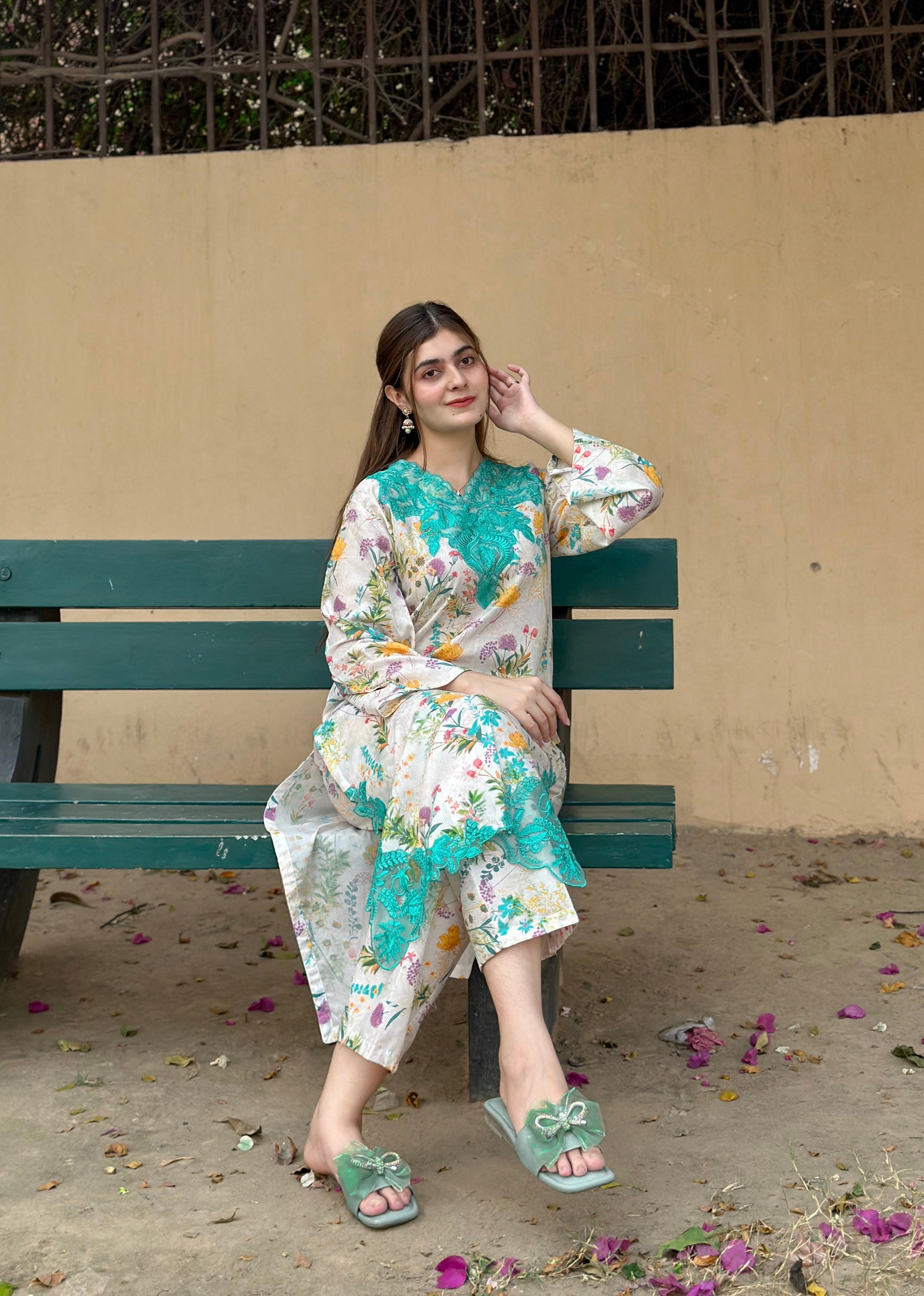 BK Clothings Stitched 2 Piece Lawn Collection-Floral forast
