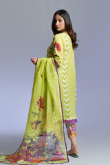 The Affordables By Mariam Malik Stitched 3 Piece Digital Printed Lawn Collection'2025-Floral Green