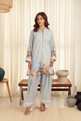 Zaman By MNM Stitched 2 Piece Cotton Lawn Collection-Noura