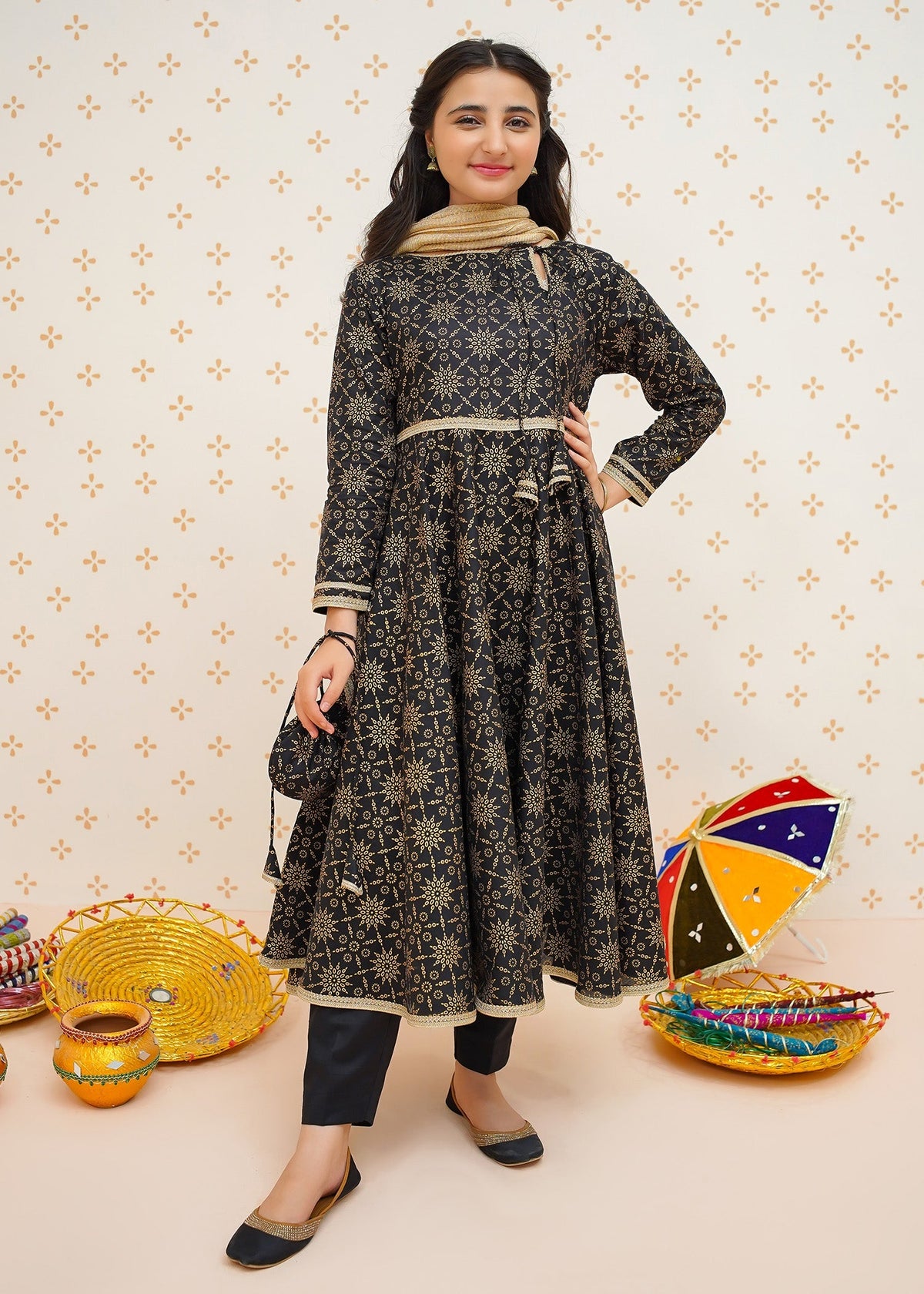 Modest Stitched 3 Piece Cotton Summer Kids Collection'2025-Noor-e-Siyah