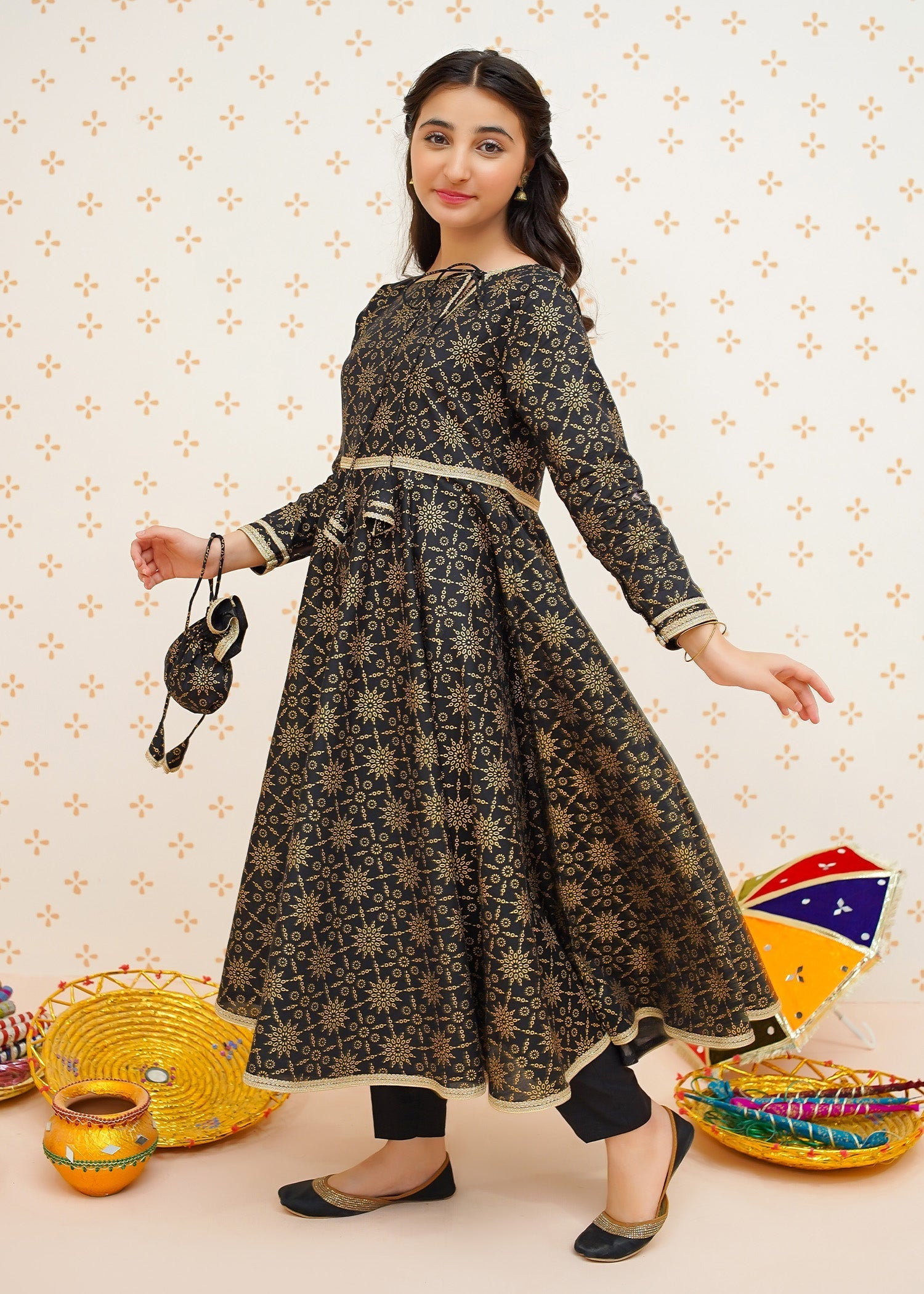 Modest Stitched 3 Piece Cotton Summer Kids Collection'2025-Noor-e-Siyah