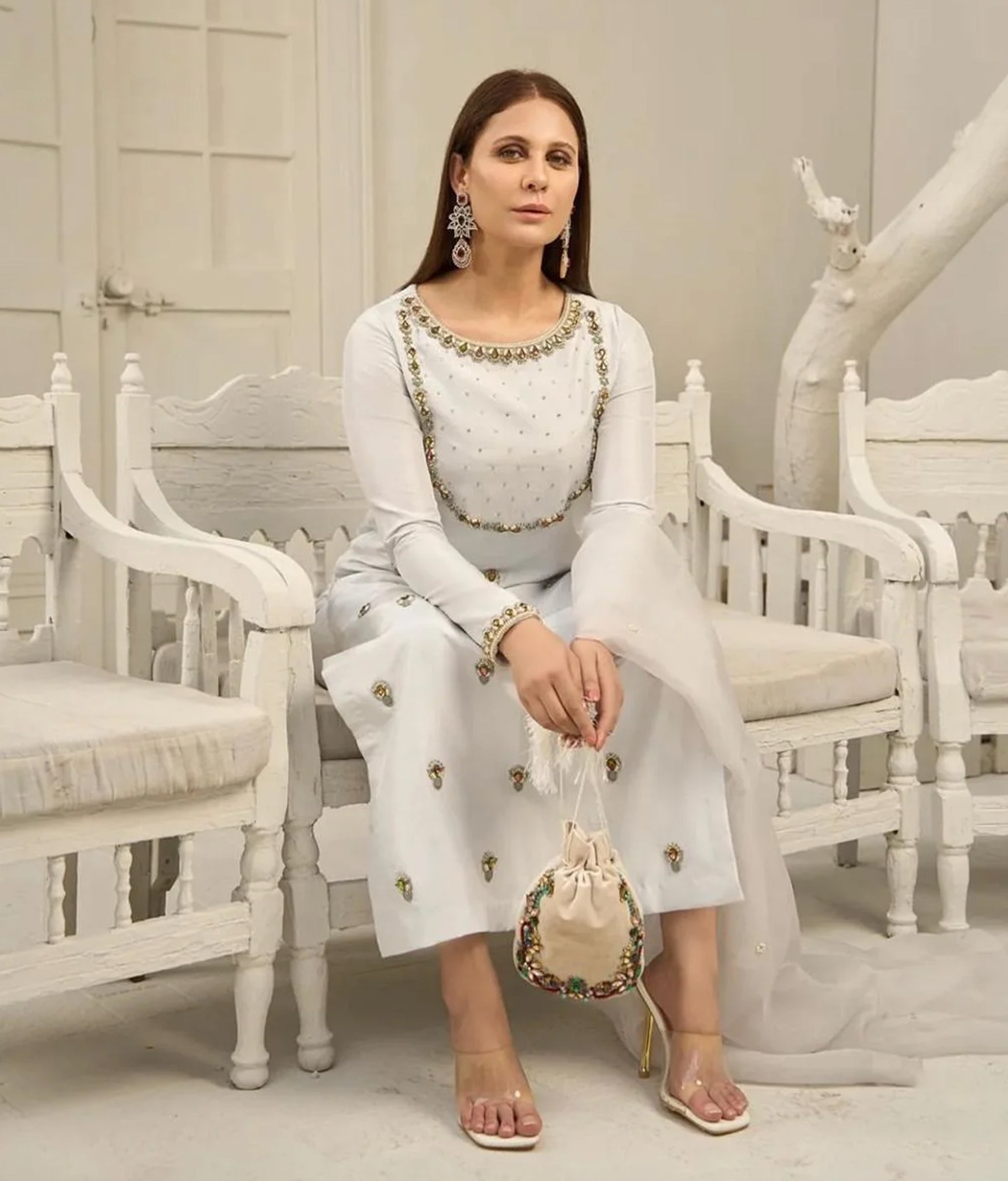 Luna By Mariam Malik Stitched 2 Piece Luxe Silk Pret Collection'2025-Luna- Luxury Pret' - 23