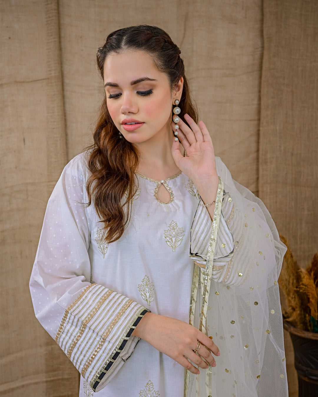 Ayla Studio Stitched Luxury Collection'2025-Asbp-104 Dobby Spring 3Pcs