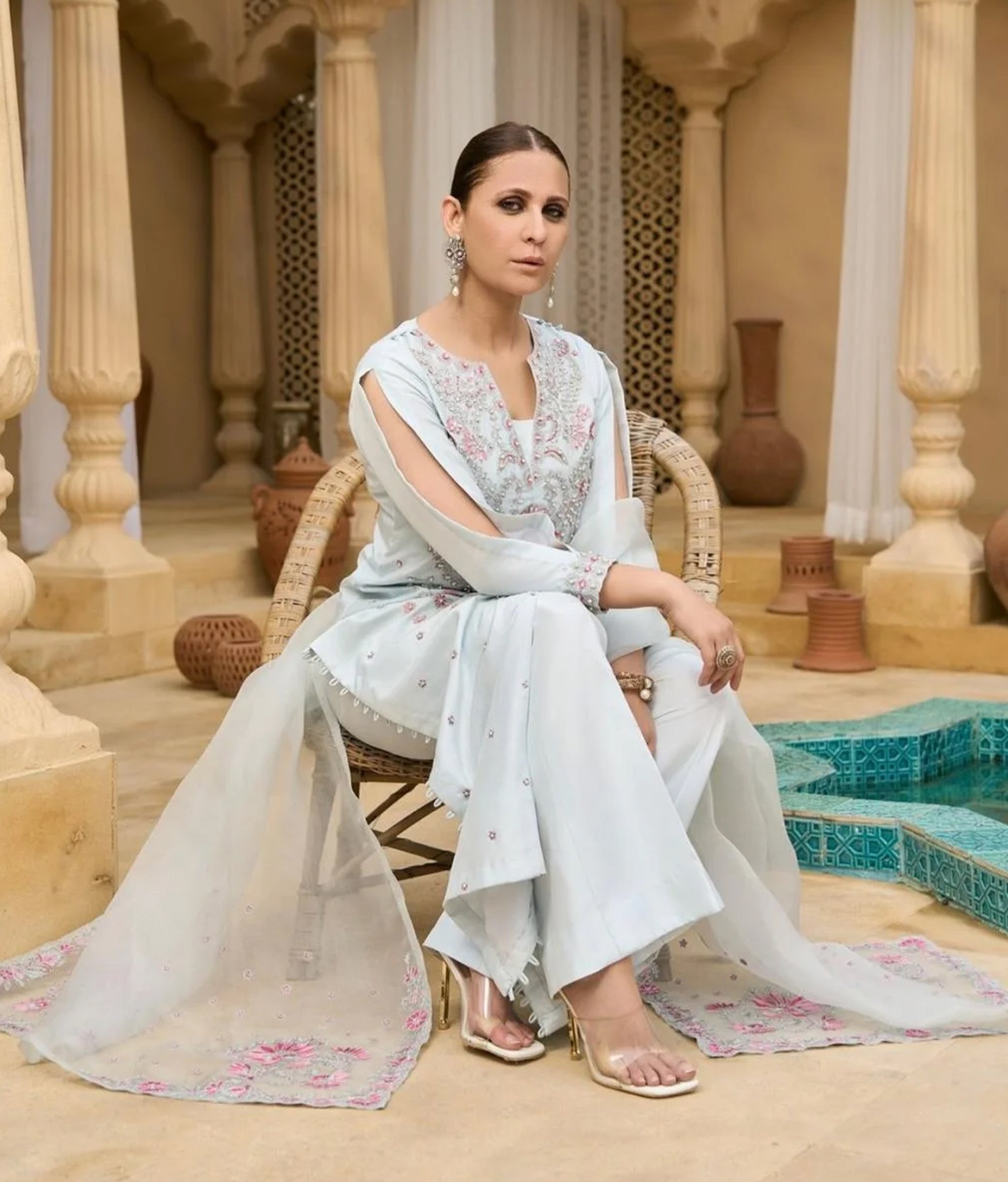 Luna By Mariam Malik Stitched 2 Piece Luxe Silk Pret Collection'2025-Luna- Luxury Pret' - 21