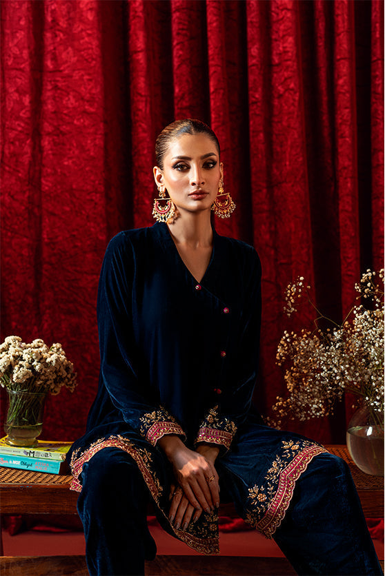Bagh-E-Makhmal Separates By Zaaviay Stitched Dewdrop (Two Piece)