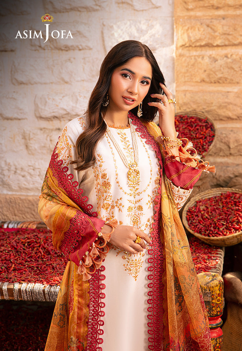 Asim Jofa Aira Summer Prints Ajar-30 Embroidered Jacquard 3 Pcs
