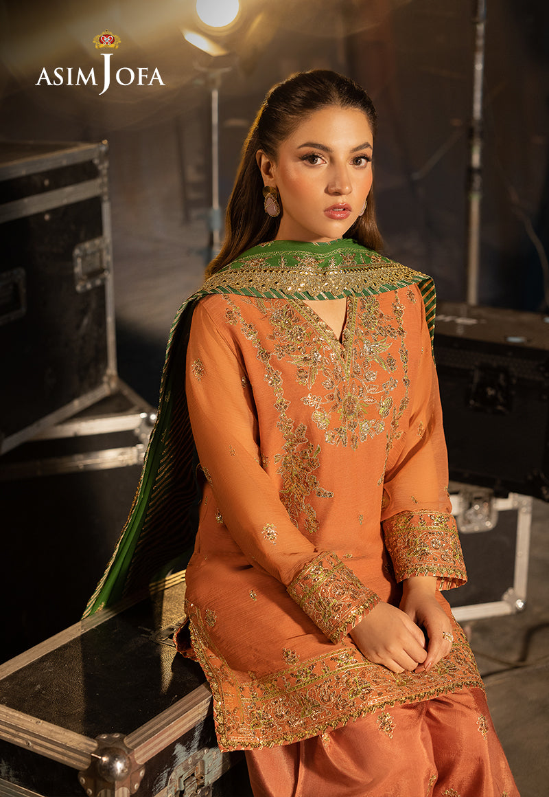 Asim Jofa LUXURY FESTIVE DROP 2 Ajlf-03 Embroidered Chiffon 3 Pcs