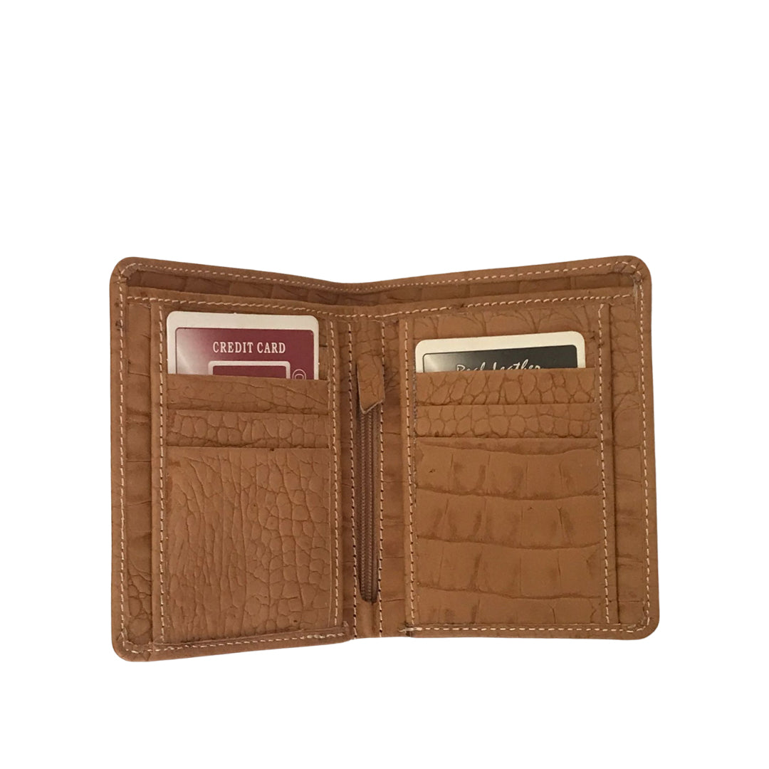 Bag X Beige Croco Leather Wallet Small