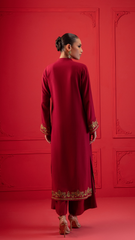 Signature By Najia Zia Stitched 2 Piece Winter Collection'2025-Burgundy