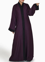 Hijab Ul Hareem Plain Contrast Color Nida Abaya without Dupatta 0116-PR Arabis