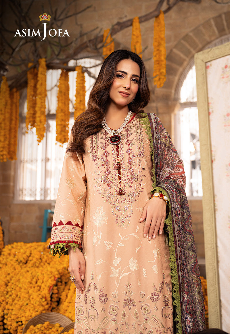 Asim Jofa Aira Summer Prints Ajar-31 Embroidered Jacquard 3 Pcs