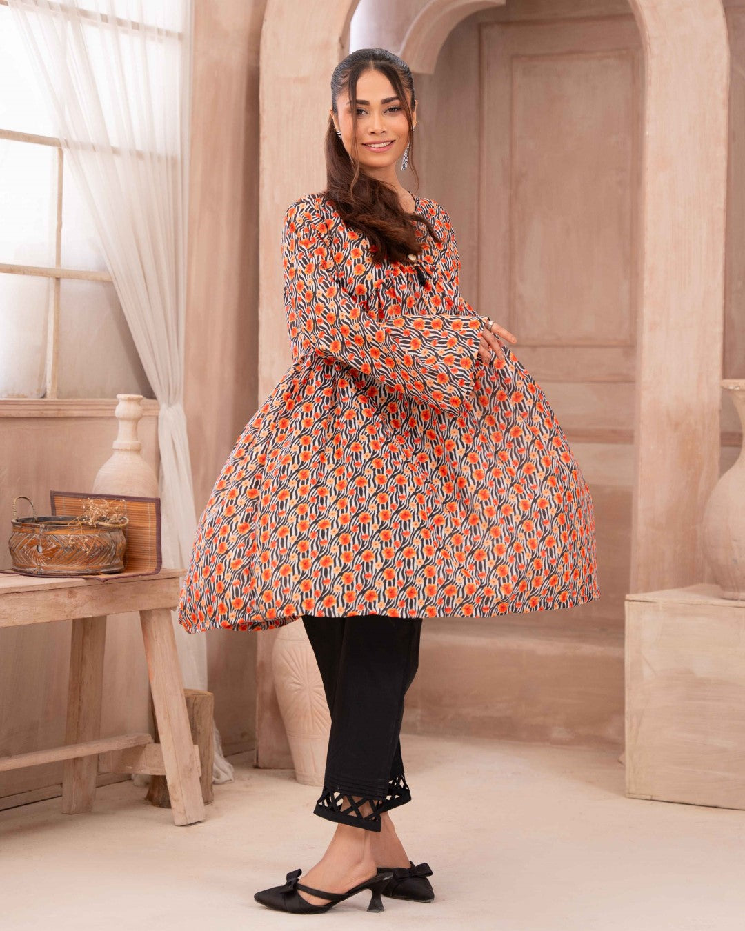 Ayla Studio Stitched PRINTED ESSENTIAL 2PC - Zebra Blooming