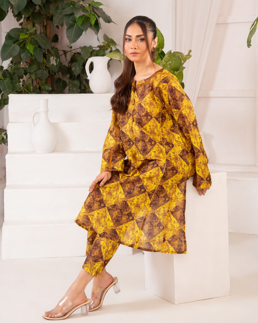 Ayla Studio Stitched PRINTED ESSENTIAL CO-ORD - Vintage Flora