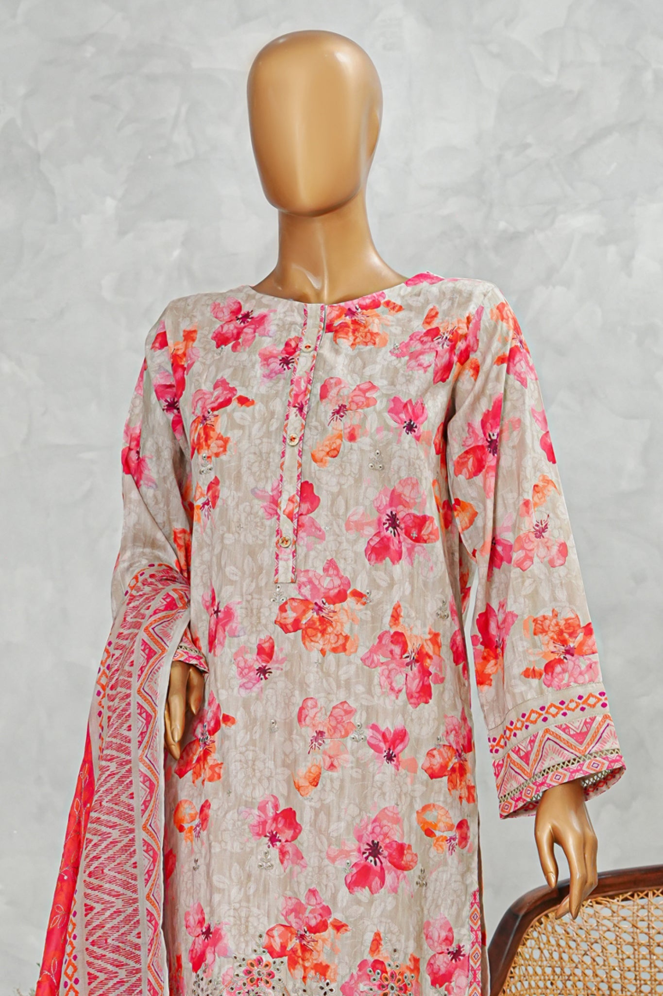 Printkari By HZ Stitched 3 Piece Chikankari Vol-05 Collection'2025-LPE-3P-509