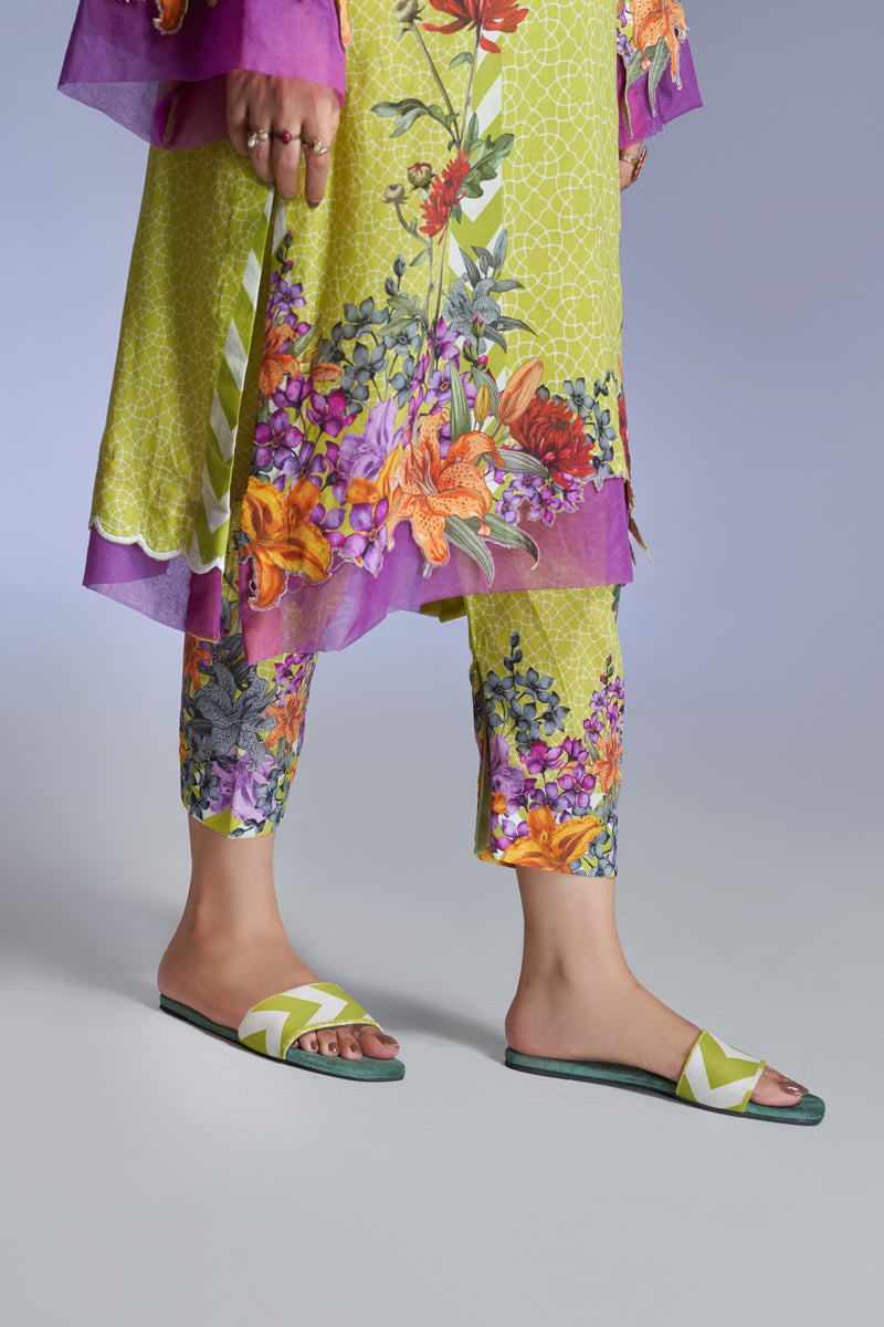 The Affordables By Mariam Malik Stitched 3 Piece Digital Printed Lawn Collection'2025-Floral Green