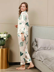 Studio By Arj She's inn Elegant Slumber Pajamas Printed Comfortable & Luxurious Silky Satin Nightwear Pajama Set