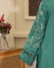 Summer Scent By Nine Needles Stitched 3 Piece Summer Collection'2025-Emerald Dream-NP-09