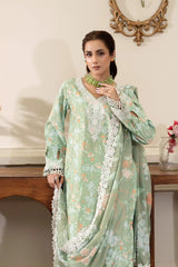 Summer Scent By Nine Needles Stitched 3 Piece Summer Collection'2025-Mint Blossom-NP-04