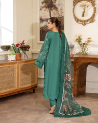 Summer Scent By Nine Needles Stitched 3 Piece Summer Collection'2025-Emerald Dream-NP-09