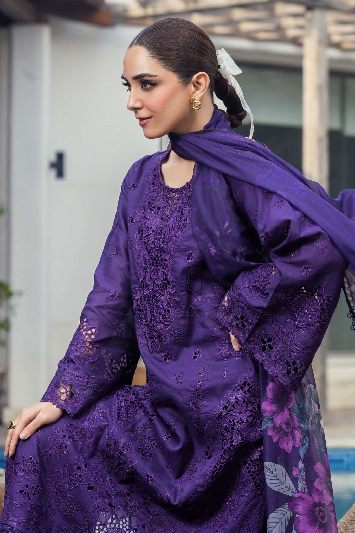 Motifz Unstitched 3 Piece Premium Emb Lawn Vol-02 Collection'2025-5314-Mireille