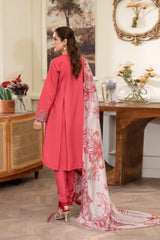 Summer Scent By Nine Needles Stitched 3 Piece Summer Collection'2025-Scarlet-NP-10