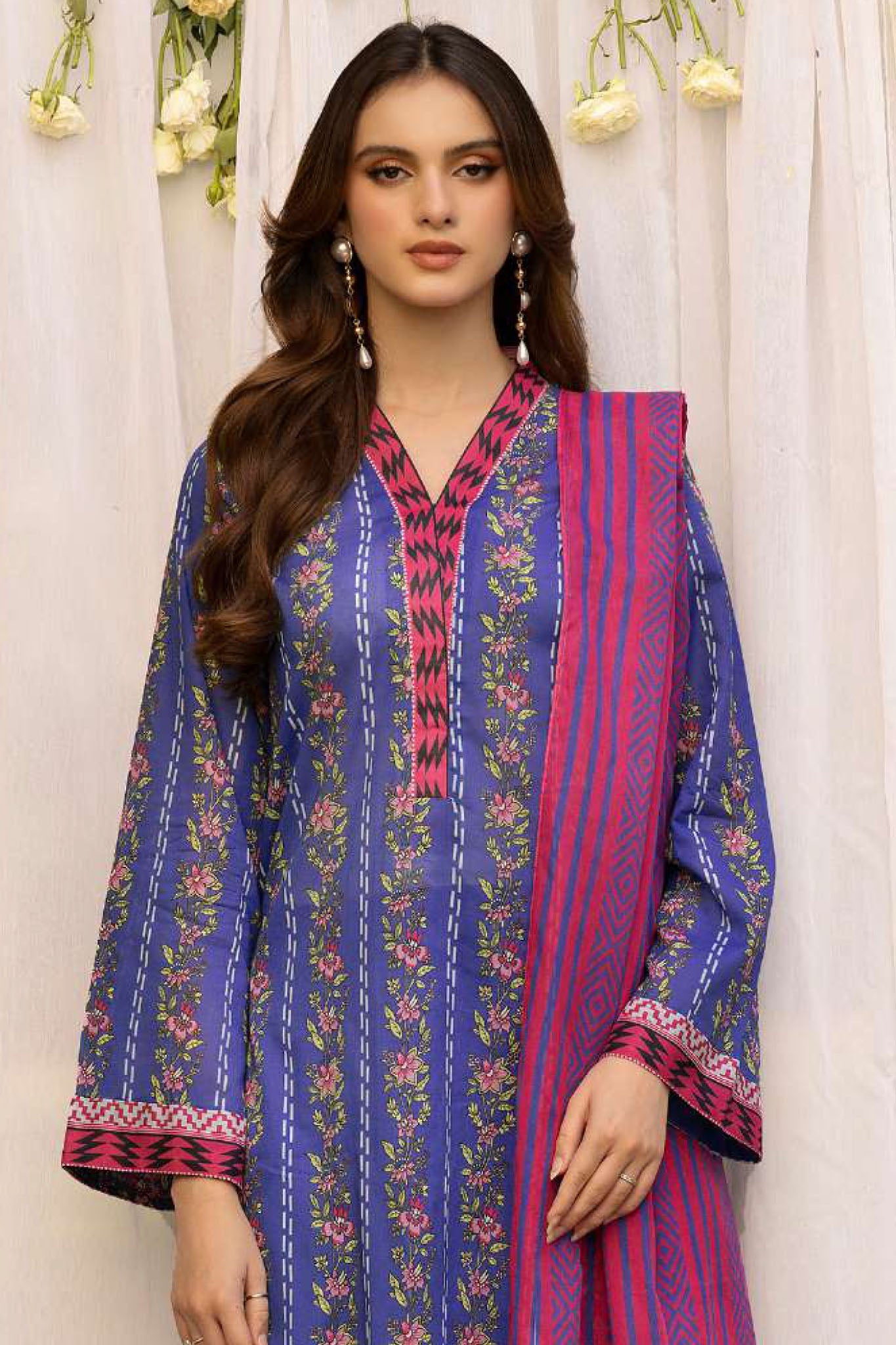 Rang By Motifz Unstitched 3 Piece Printed Lawn 3 Collection'2025-5357-Izaar