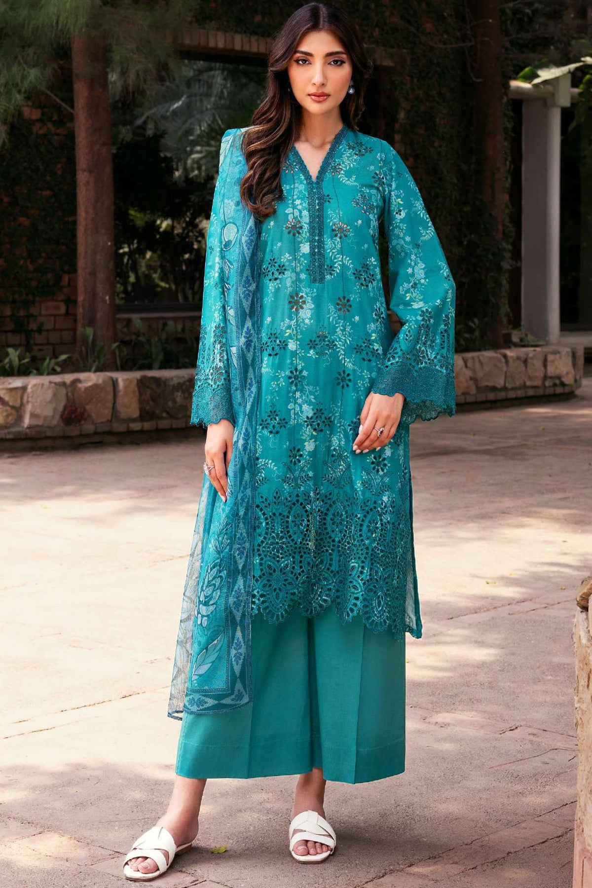 Amal By Motifz Unstitched 3 Piece Digital Printed Emb Lawn Vol-02 Collection'2025-5366-Brynlee
