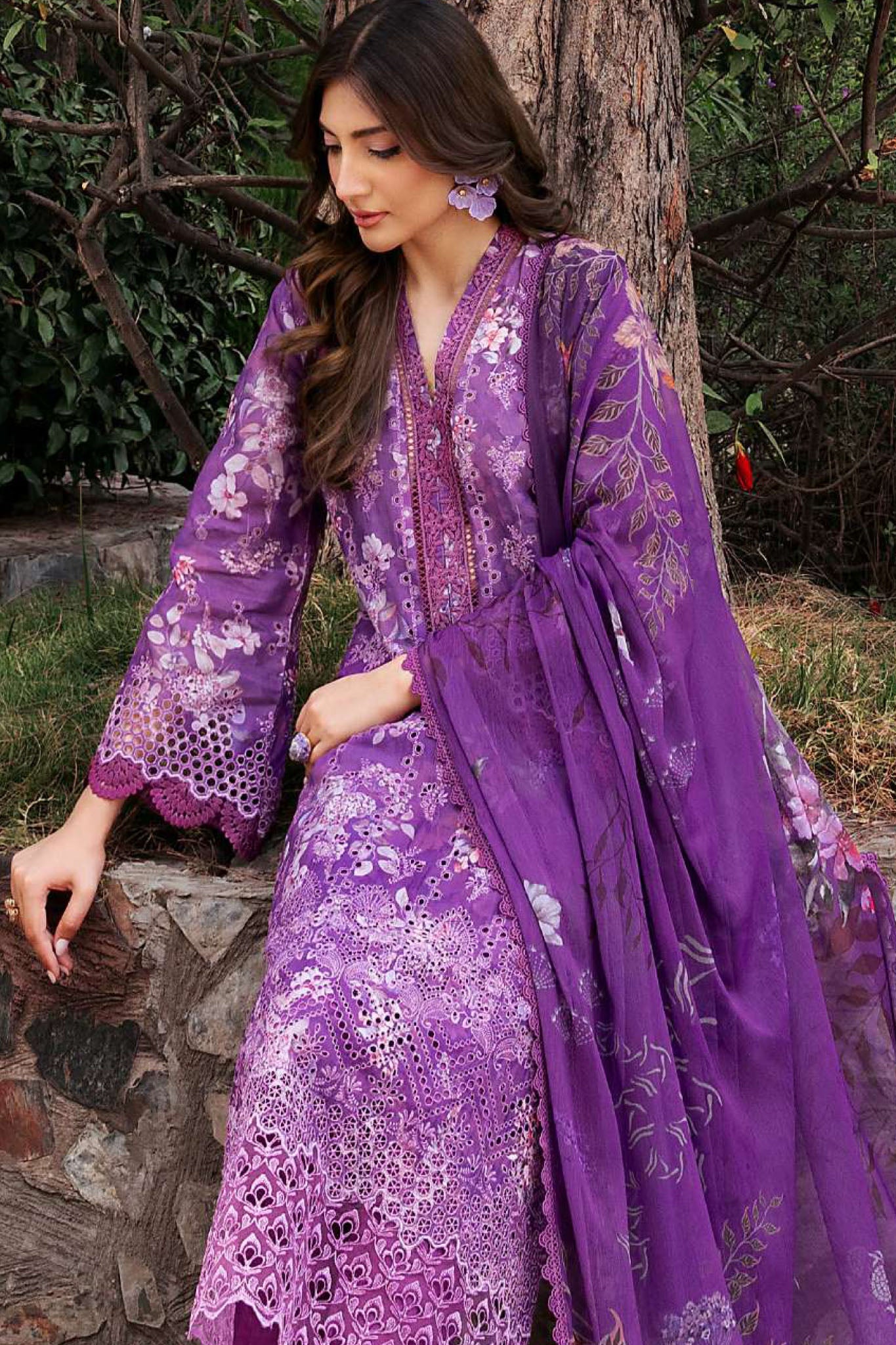 Amal By Motifz Unstitched 3 Piece Digital Printed Emb Lawn Vol-02 Collection'2025-5367-Stella