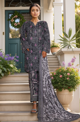 Aashkaar By HZ Stitched 3 Piece Emb Cotton Lawn Vol-07 Collection'2025-LPE-539