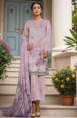 Aashkaar By HZ Stitched 3 Piece Emb Cotton Lawn Vol-07 Collection'2025-LPE-541
