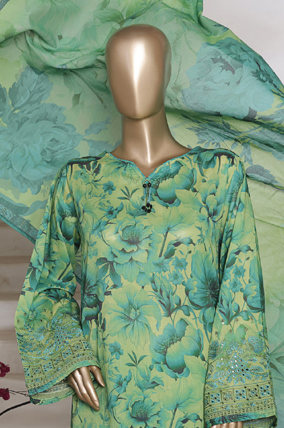 Aashkaar By HZ Stitched 3 Piece Emb Cotton Lawn Vol-07 Collection'2025-LPE-543