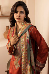 Umang By Motifz Unstitched 3 Piece Digital Printed Emb Lawn Collection'2025-5473-BRENNA