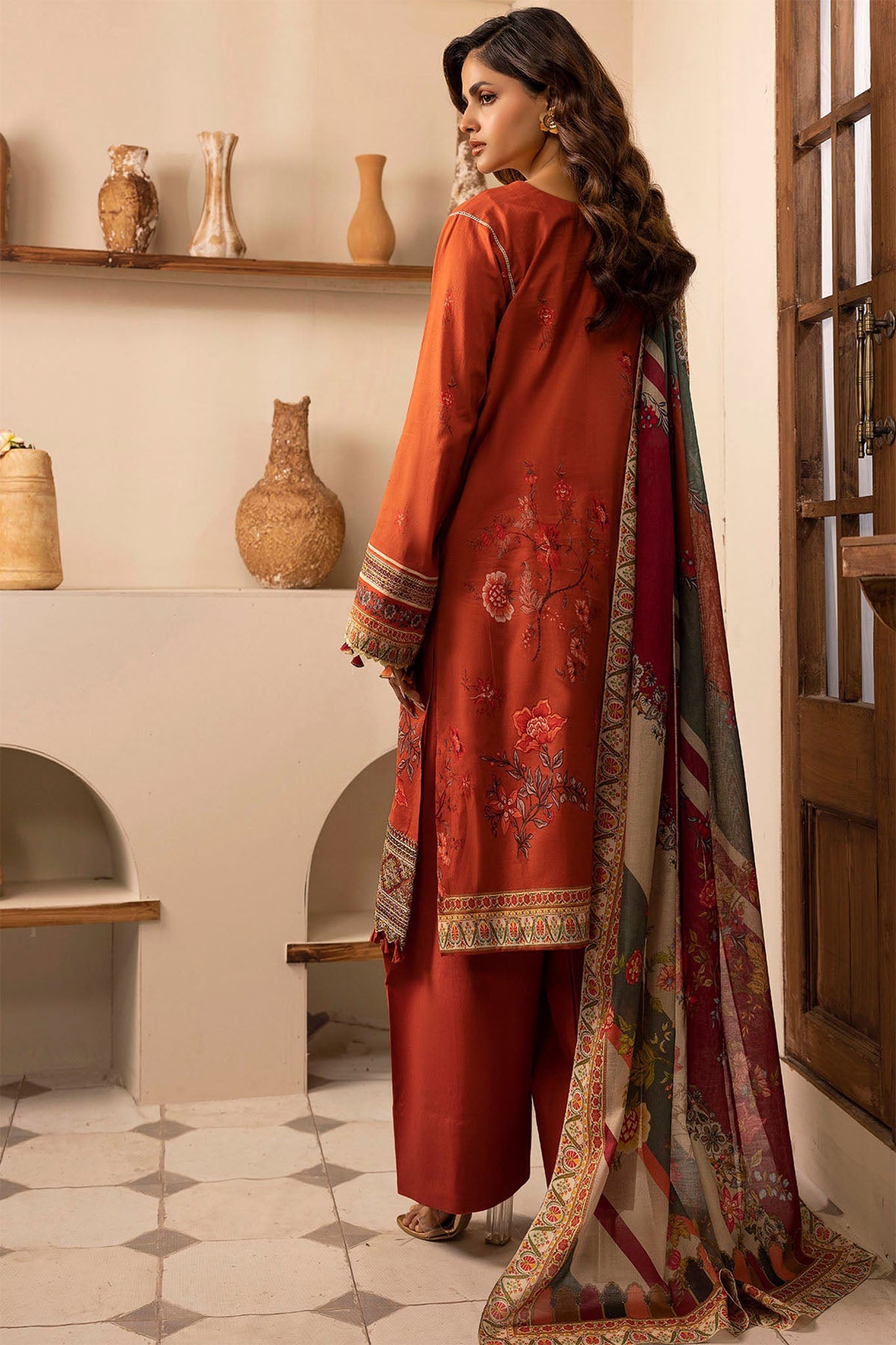 Umang By Motifz Unstitched 3 Piece Digital Printed Emb Lawn Collection'2025-5473-BRENNA