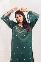 Silcot Stitched Summer Collection'2025-Elite Rich Emerald Embroidered outfit