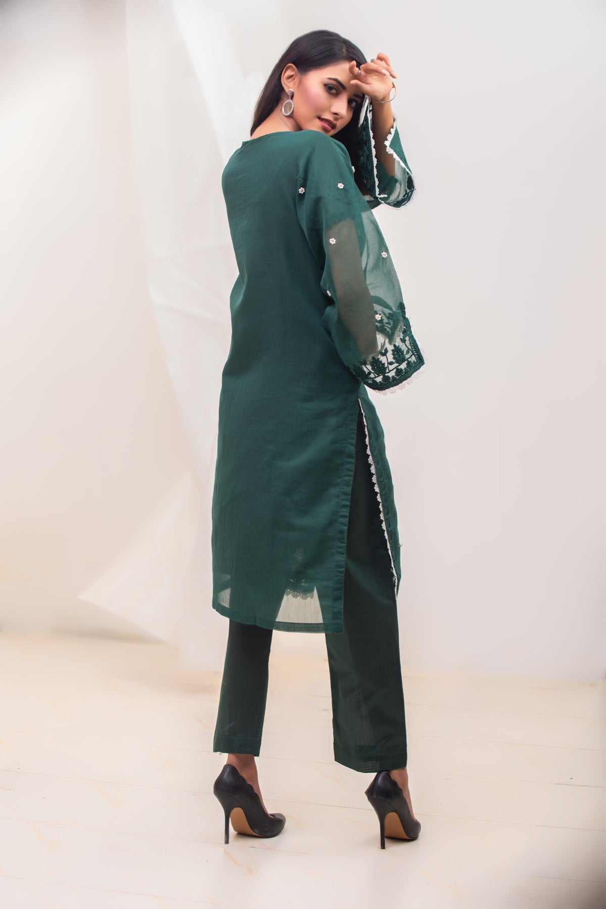 Silcot Stitched Summer Collection'2025-Elite Rich Emerald Embroidered outfit