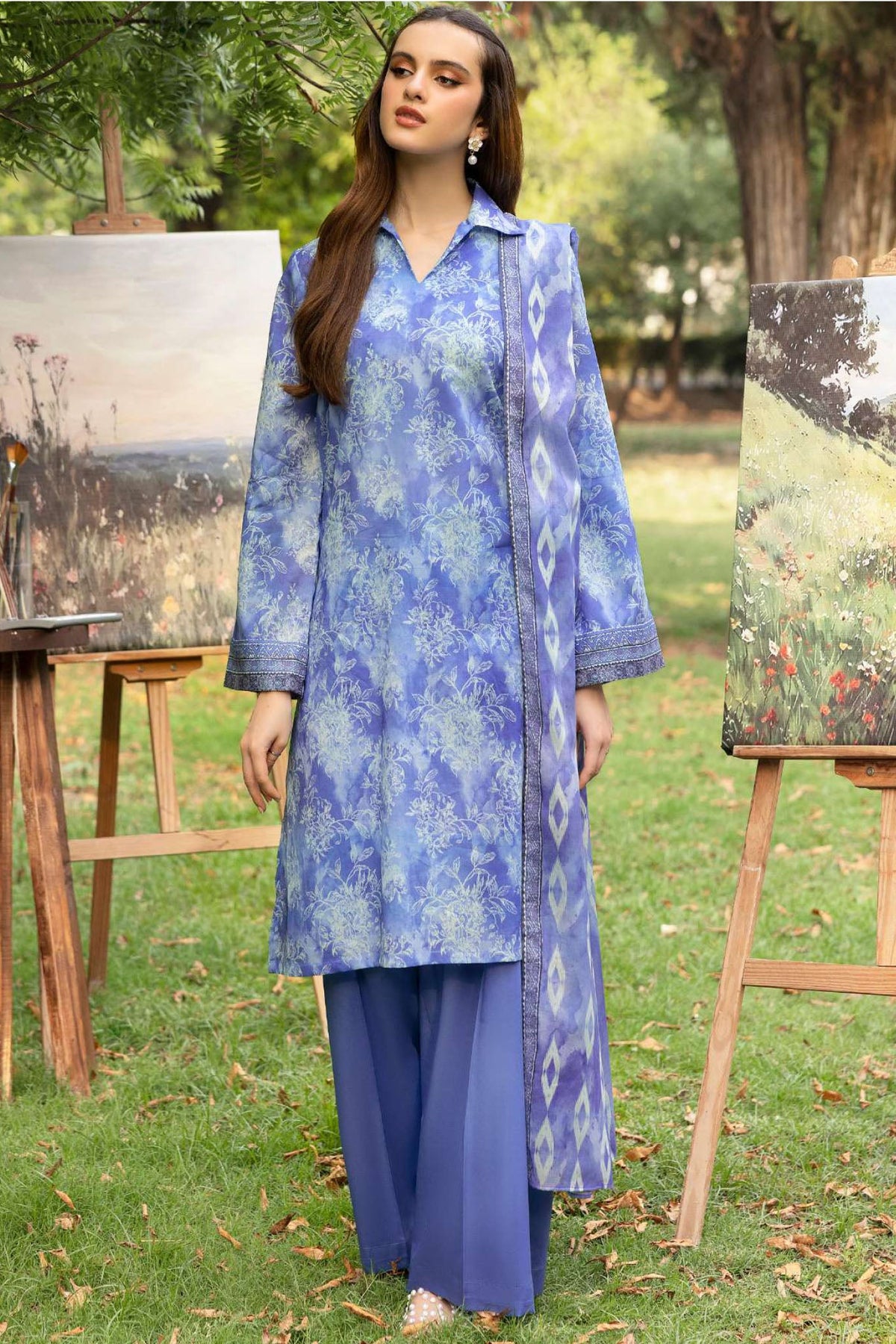 Rang By Motifz Unstitched 3 Piece Printed Lawn 3 Collection'2025-5559-Aath-Kali