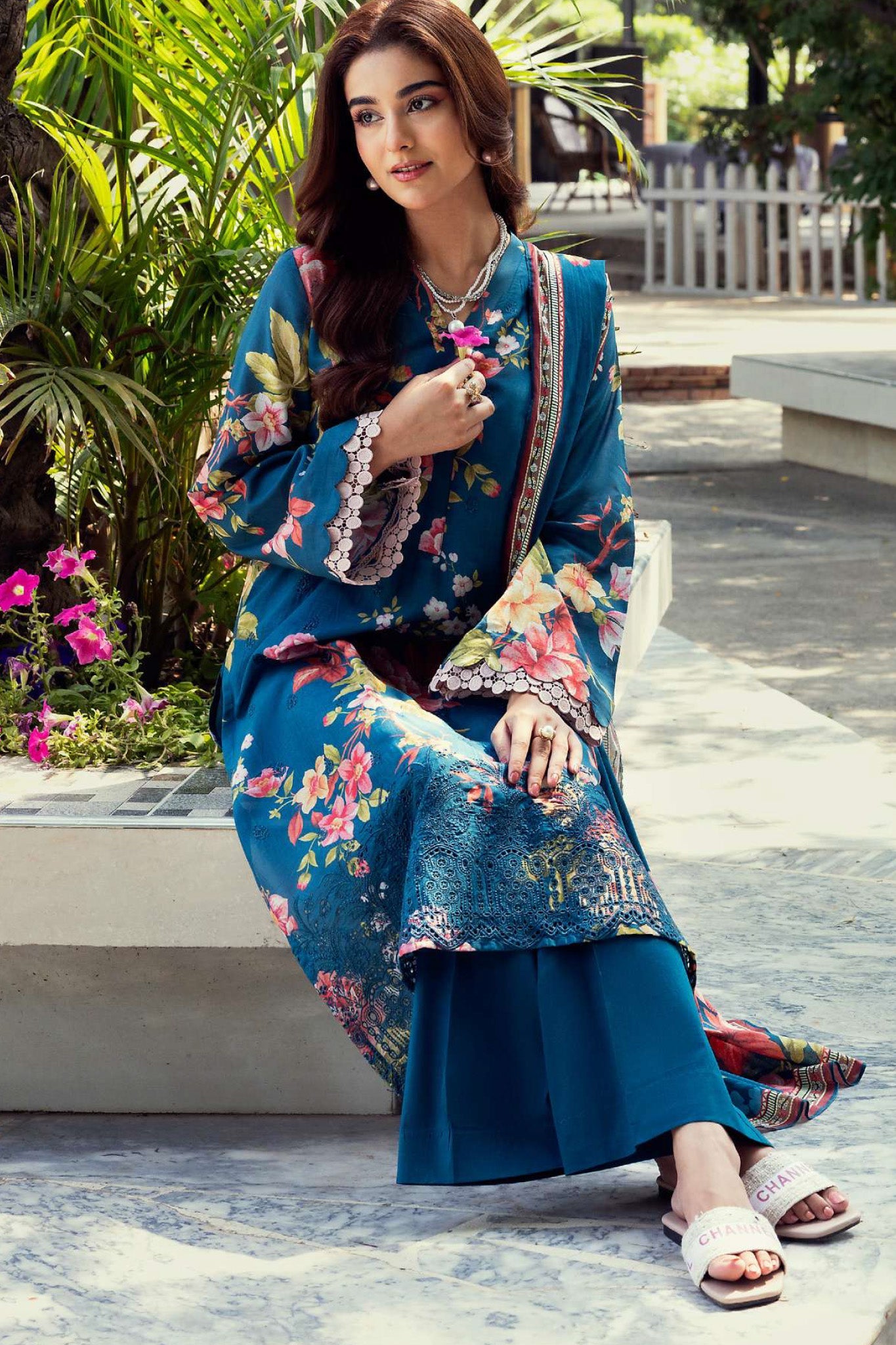Umang By Motifz Unstitched 3 Piece Digital Printed Emb Lawn 3 Collection'2025-5567-Yara