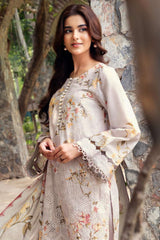 Umang By Motifz Unstitched 3 Piece Digital Printed Emb Lawn 3 Collection'2025-5569-Voilet