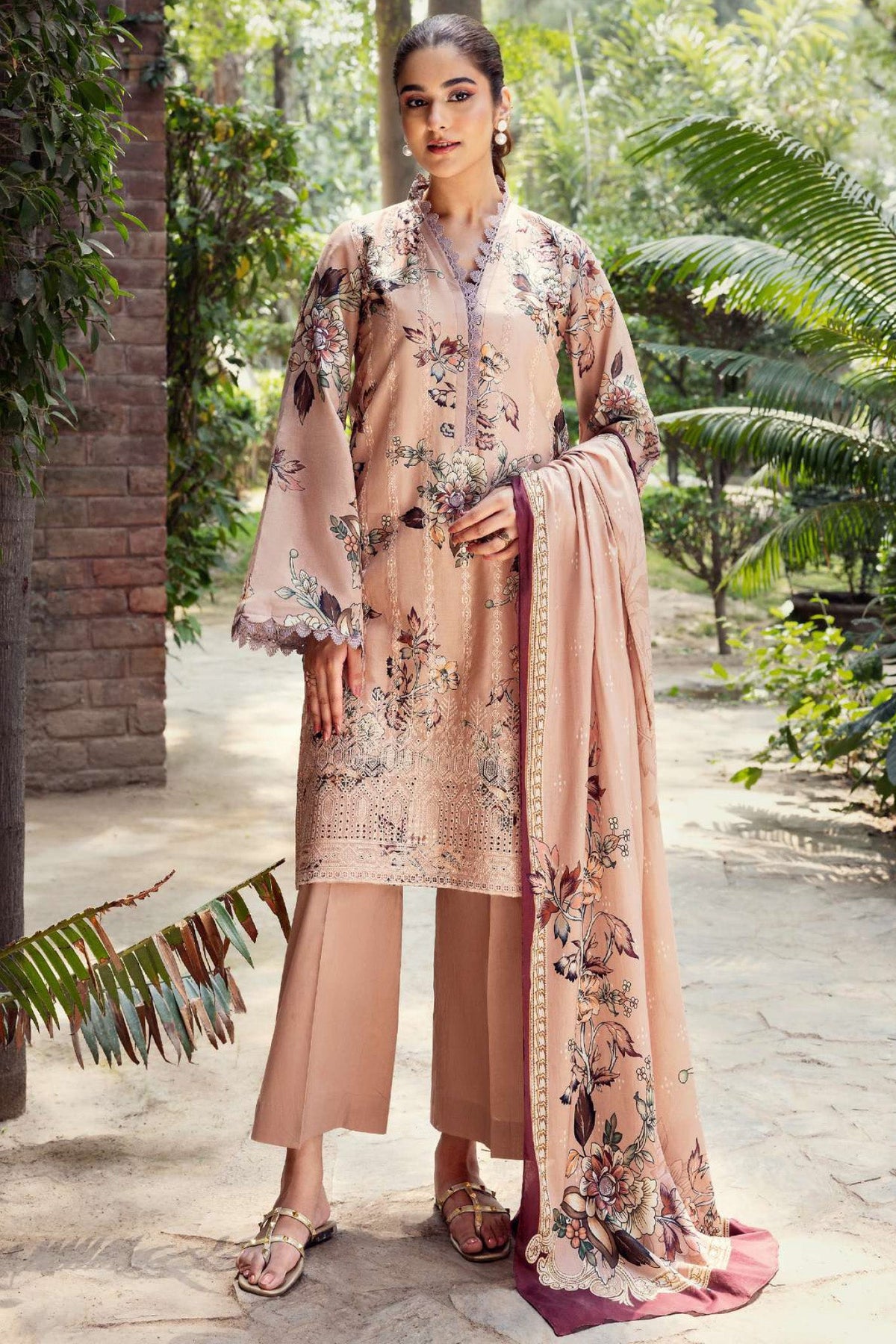 Umang By Motifz Unstitched 3 Piece Digital Printed Emb Lawn 3 Collection'2025-5573-Ezra