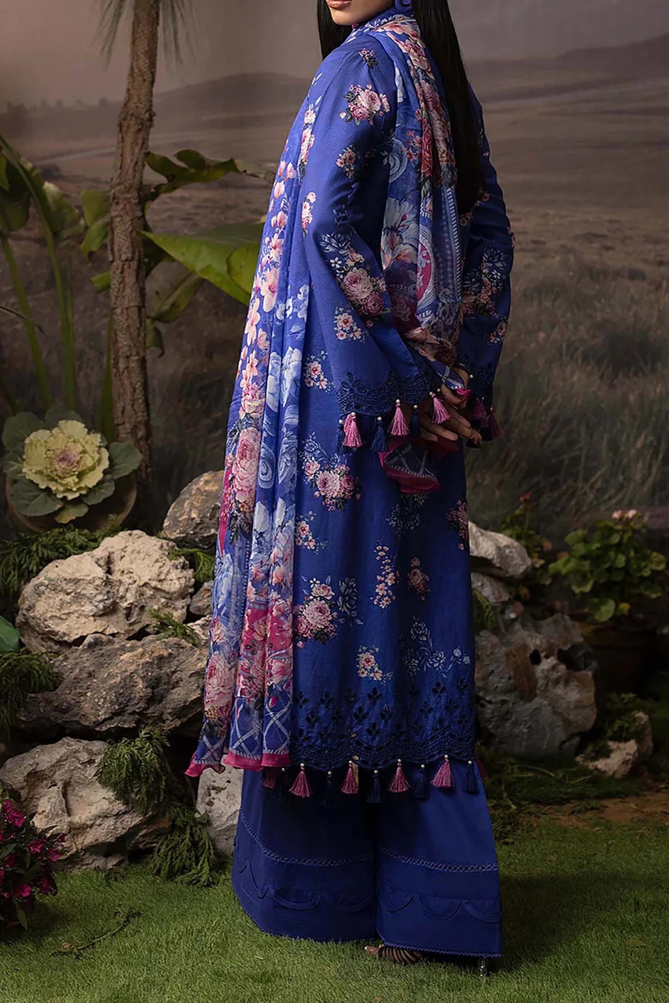 Printskari By Adan's Libas 3 Piece Unstitched Emb Lawn Collection'2024-AL-02