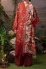 Printskari By Adan's Libas 3 Piece Unstitched Emb Lawn Collection'2024-AL-07