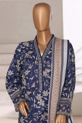 Malika By Sada Bahar Stitched 3 Piece Cutwork Khaddar Vol-01 Collection'2025-5787-Blue