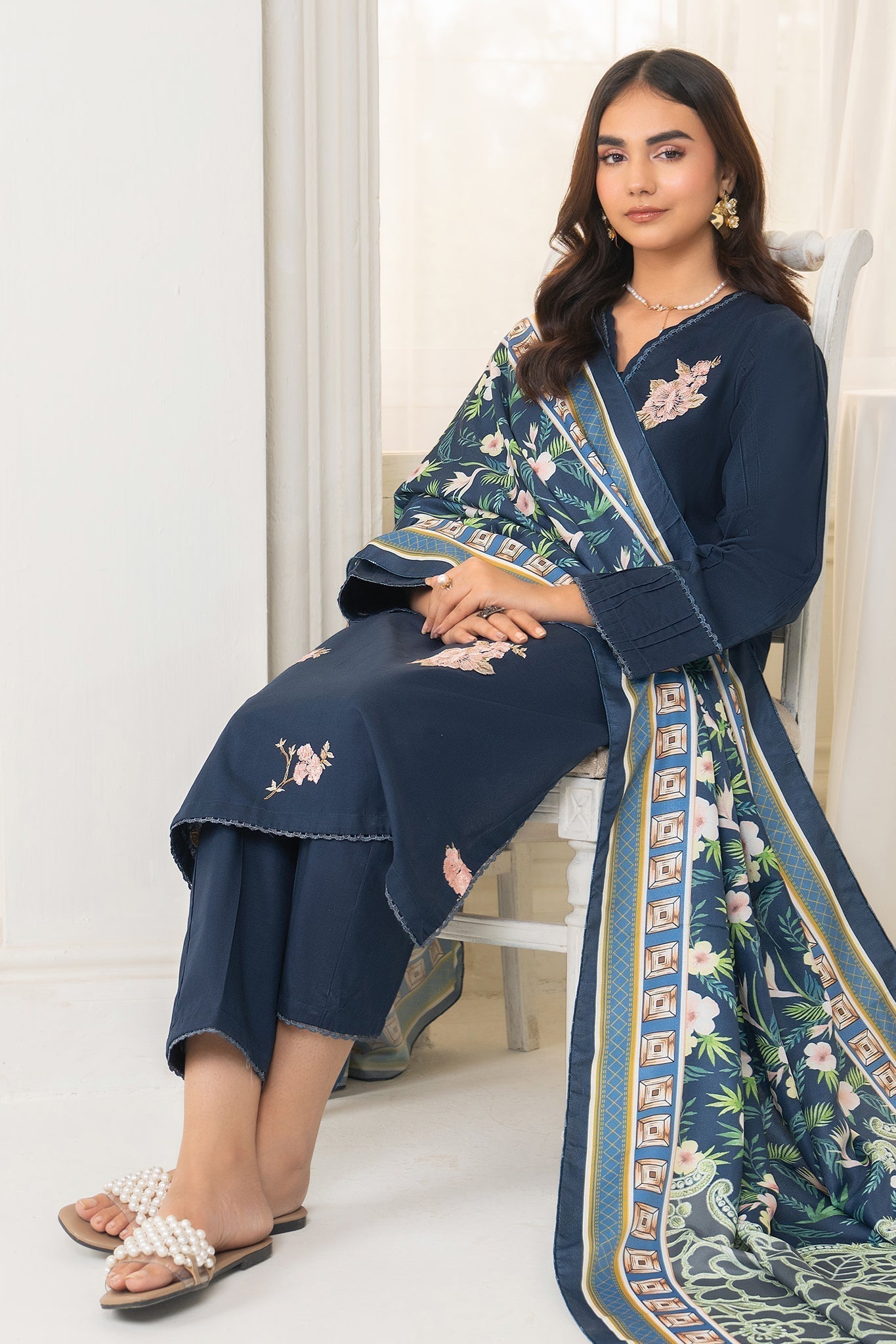 Winter Basics by Panache Apparel Stitched Collection-Navy Frost