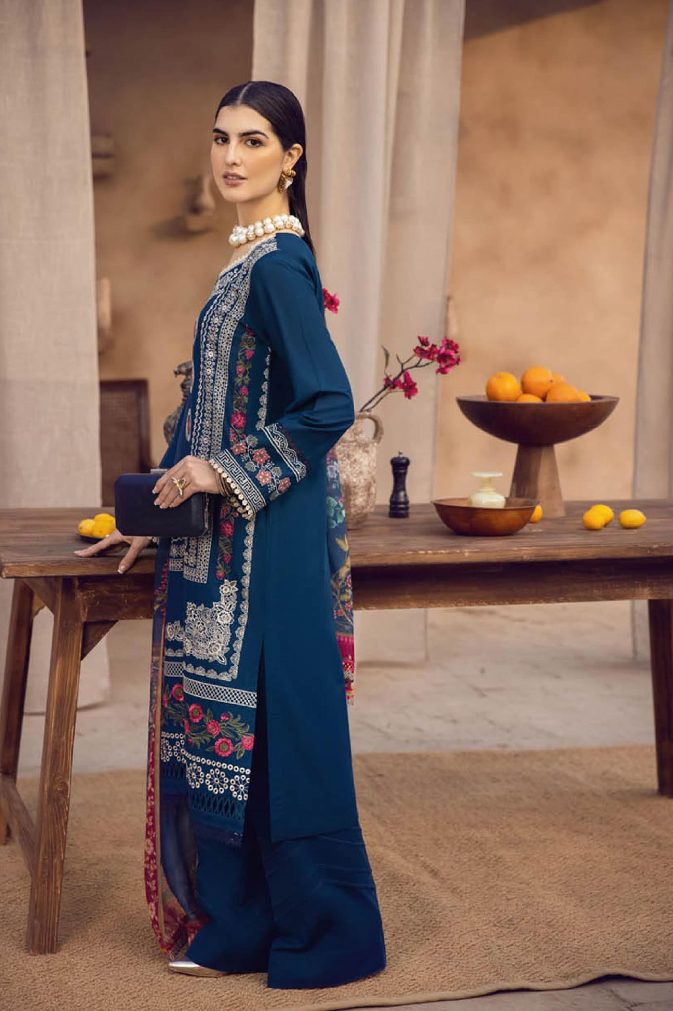 Raj Bari Unstitched 3 Piece Chikankari Collection'2023-RC-05-A